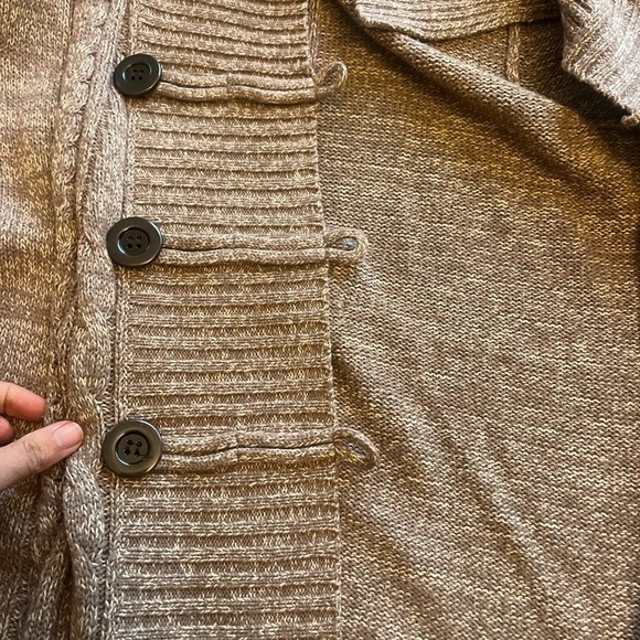 COPY - Style and Co cable knit long button up sweater - Picture 5 of 5